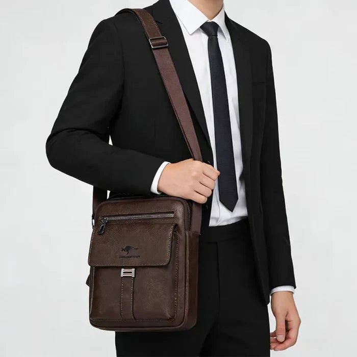 Praktische Herren Umhängetasche mit Reißverschluss, kompaktes Design, ideal für Reise & Alltag. Crossbody Organizer Tasche.