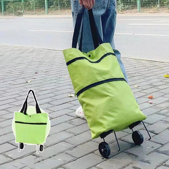 Einkaufstrolley mit robusten, leichtläufigen Rollen, faltbar und mit großer Kapazität für Ihre Einkäufe.