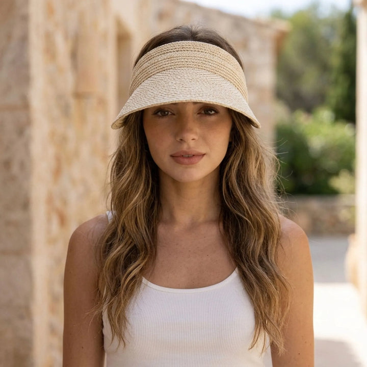 Faltbarer Damen-Sonnenschirm aus Bambusfaser, elegant, ideal für Reise, Strand & Urlaub im Sommer.