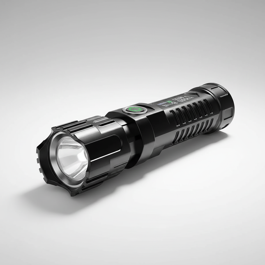 Wasserdichte Outdoor-Taschenlampe mit Zoomfunktion, LED & Powerbank-Funktion.