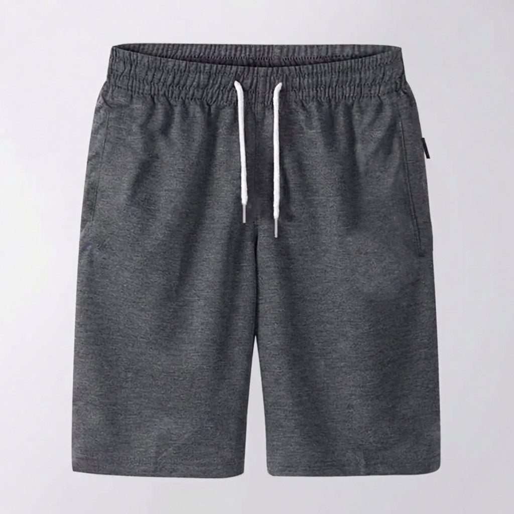 Komfortable Herren Freizeitshorts, atmungsaktiv, mit Kordelzug und Elastikbund.
