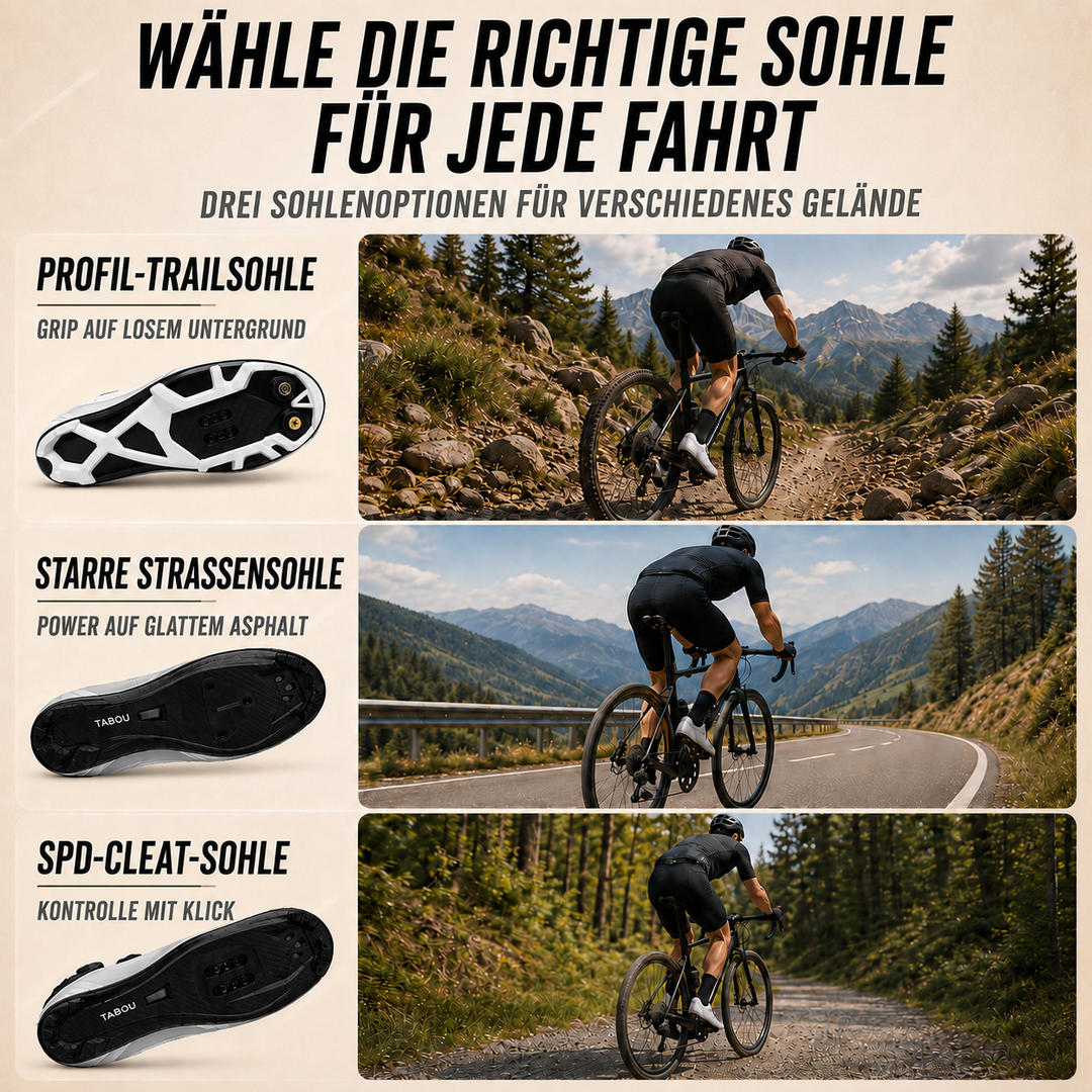 Veloctra Herren-Fahrradschuh mit SPD-System, ideal für Trail & Strasse.
