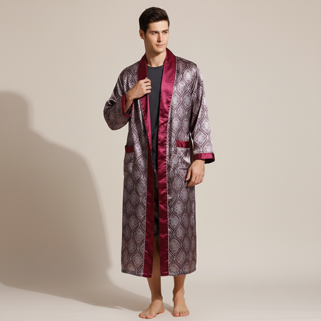 Exklusiver Damen Kimono Morgenmantel für luxuriöse Entspannung und stilvolle Homewear. Mit Eleganz.