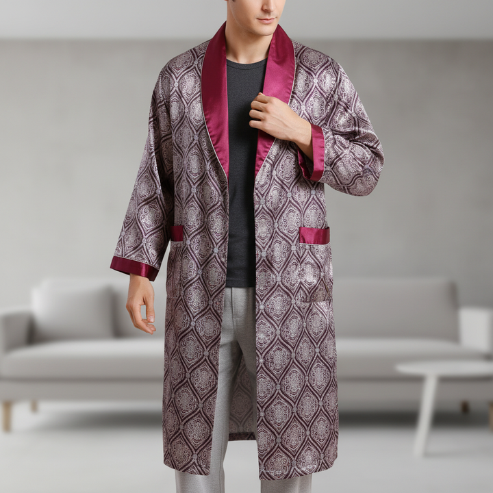 Damen Kimono Morgenmantel aus weichem Stoff für luxuriöse Homewear. Perfekt für Eleganz & Gemütlichkeit.
