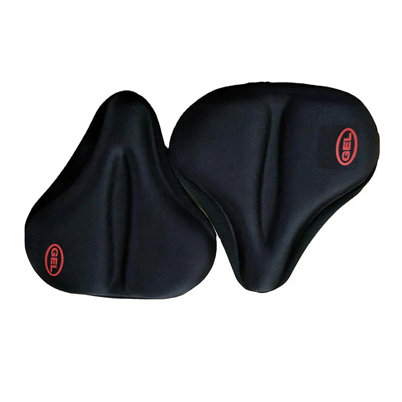 Hochwertiger Gel-Sattelbezug schwarz für Fahrrad. Atmungsaktiv & stoßdämpfend für Damen & Herren.