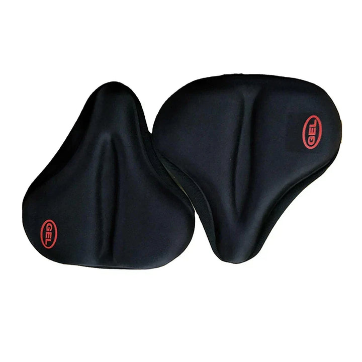 Hochwertiger Gel-Sattelbezug schwarz für Fahrrad. Atmungsaktiv & stoßdämpfend für Damen & Herren.