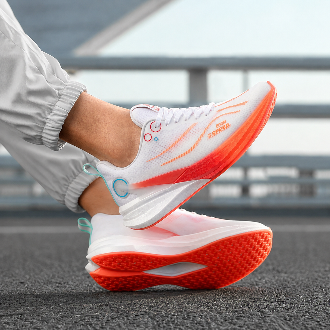 Herren Marathon Laufschuh Veloxor mit Carbonplatte für Bestzeiten auf der Straße.