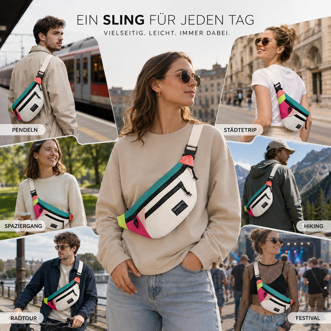 Schwarze Nylon-Hüfttasche für Damen & Herren, komfortabel und stilvoll für jede Gelegenheit.