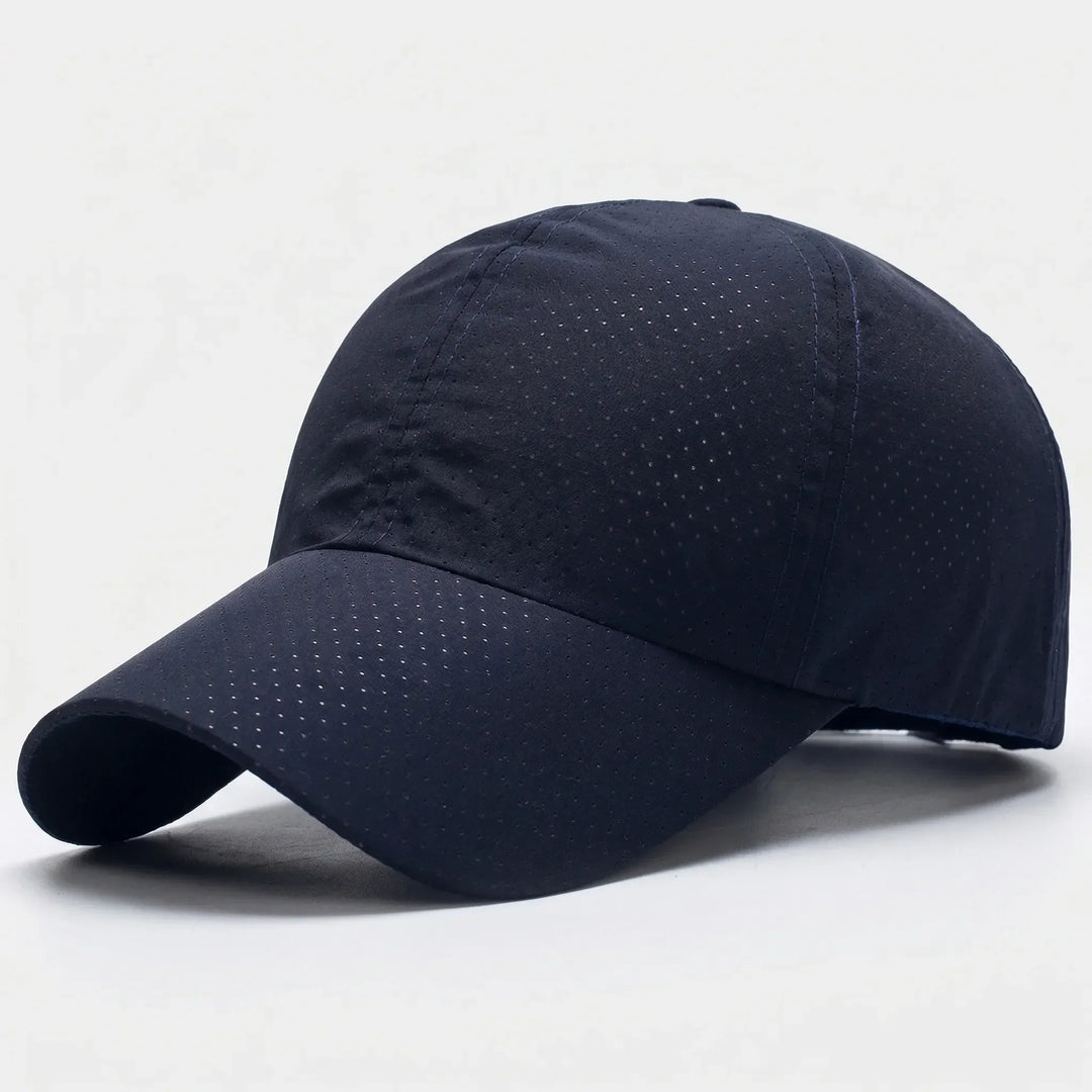 Atmungsaktive perforierte Kappe, unisex, für Damen & Herren, ideal als Sonnenschutz beim Sport im Sommer.