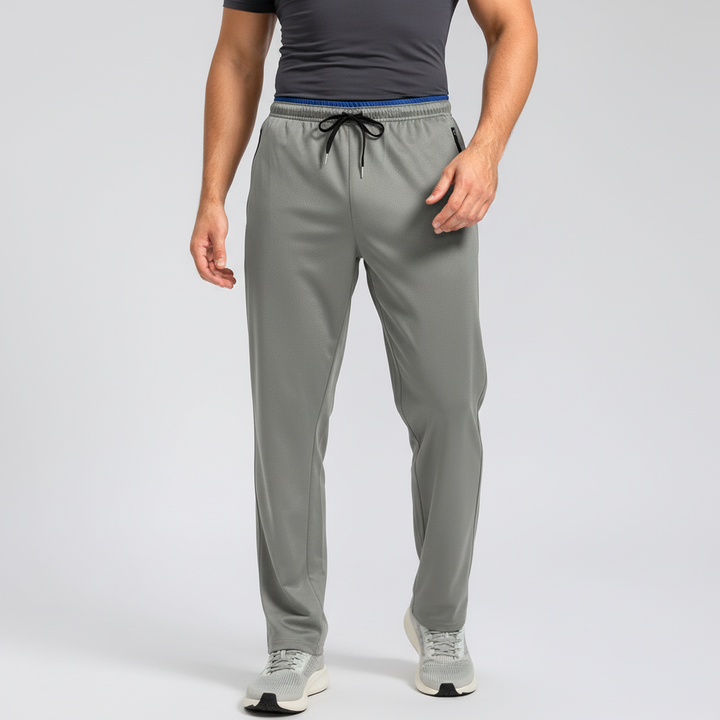 Nahaufnahme der Slim Fit Herren Jogger, hochwertige Verarbeitung und elastischer Bund.
