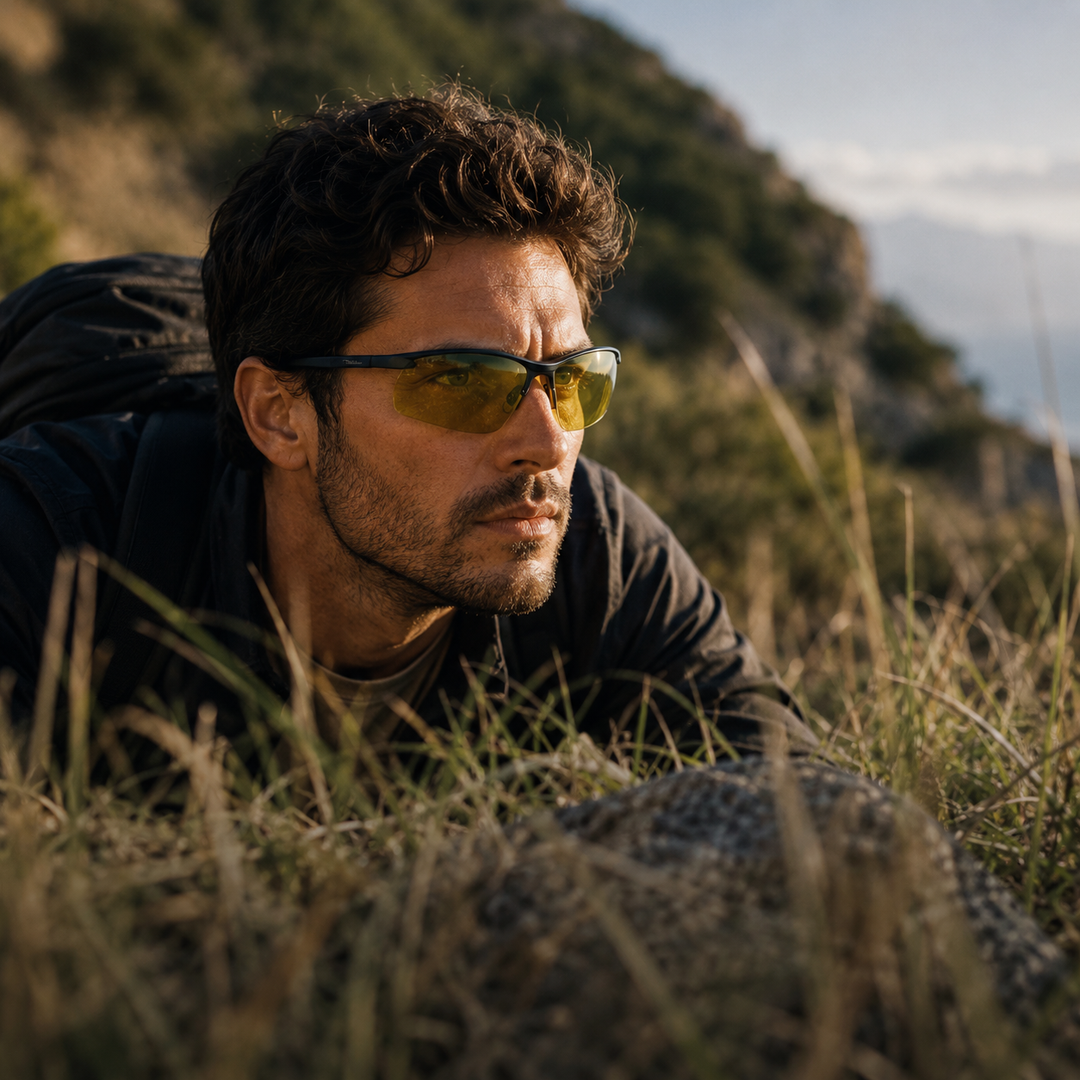 Elegante Visentra Unisex Sonnenbrille, polarisiert, rahmenlos, leicht, für jeden Tag & Stil.