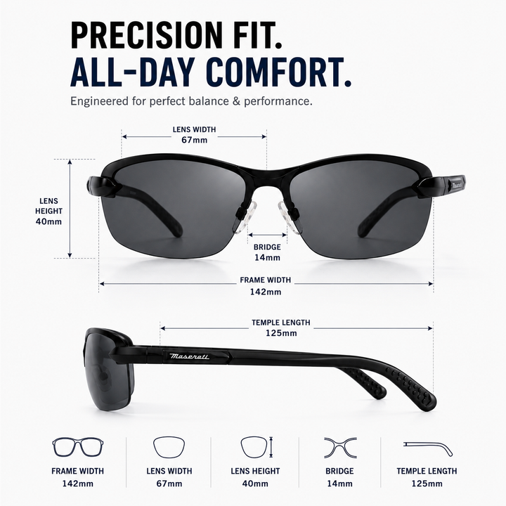Visentra Sonnenbrille mit UV400 Filter, polarisiert & rahmenlos, ideal zum Fahren & Sport.