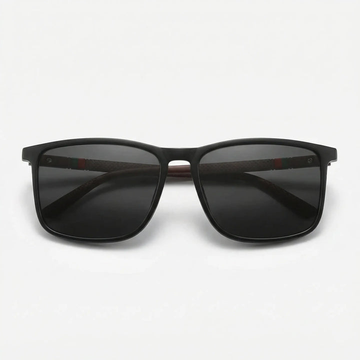Polarisierte Unisex-Sonnenbrille, rechteckig, UV400. Klassischer Blendschutz für Outdoor, Fahren und Angeln.
