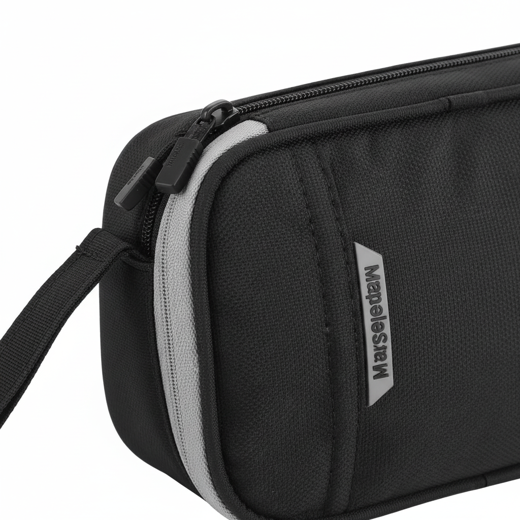 Vielseitige Gadget-Tasche: sichere Aufbewahrung für Elektronik, Kopfhörer & Adapter auf Reisen.