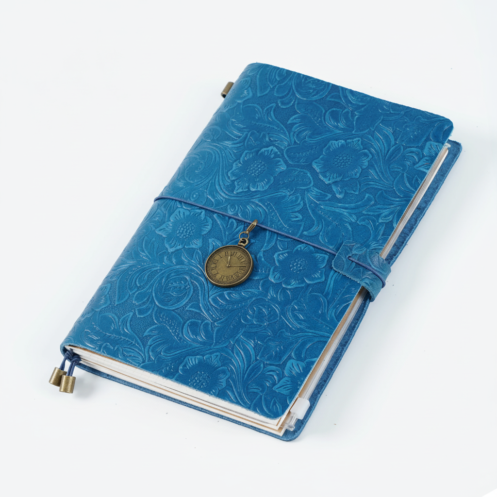 Geschenkidee: Handgefertigtes Vintage Notizbuch aus geprägtem PU-Leder, perfektes Reiseaccessoire und Tagebuch.