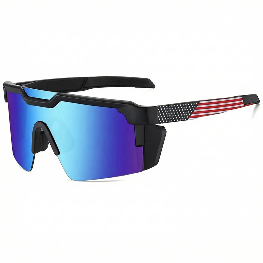 Sportzubehör: Unisex Sonnenbrille mit schlagfesten Linsen, ideal für Radfahren & Laufen.