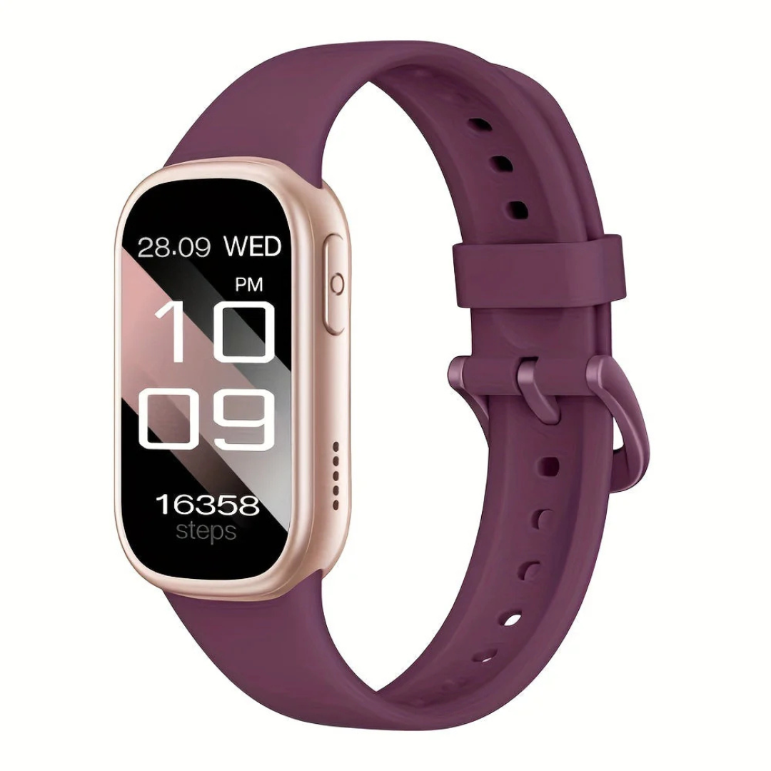 Unisex Smartwatch mit großem Display für klare Anzeige von Benachrichtigungen und Daten.