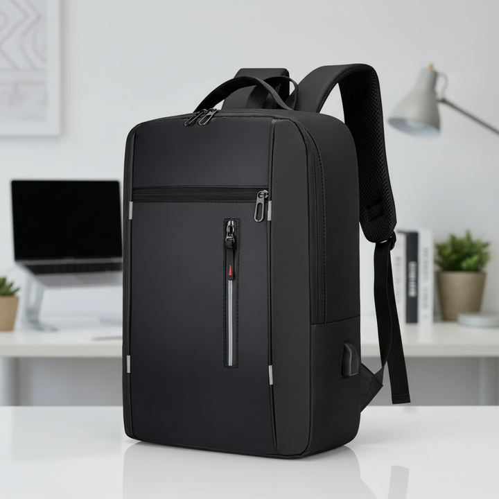 Unisex Business-Rucksack, wasserdicht, für Laptop & Pendler. Modernes Design mit viel Stauraum.