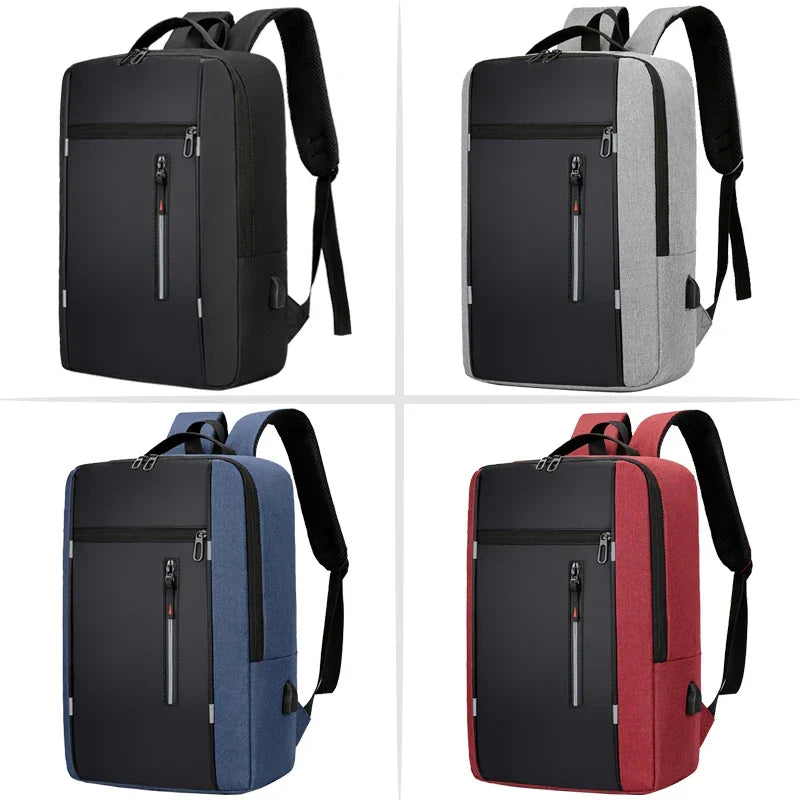 Innenansicht des Laptoprucksacks, unisex, mit gepolstertem Laptopfach und Organizer-Fächern.
