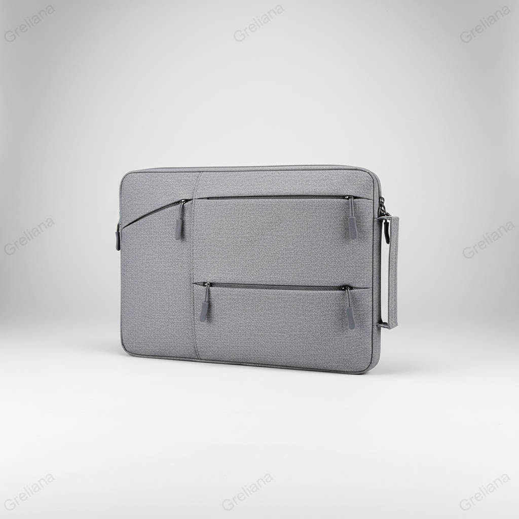 Vielseitige, wasserdichte Notebook-Schutzhülle als Reisetasche oder elegantes Bürozubehör.