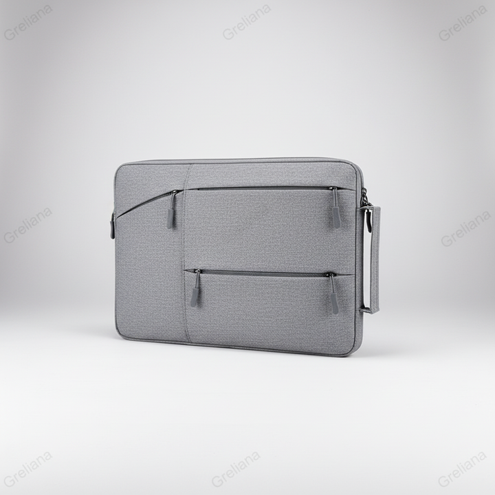 Vielseitige, wasserdichte Notebook-Schutzhülle als Reisetasche oder elegantes Bürozubehör.