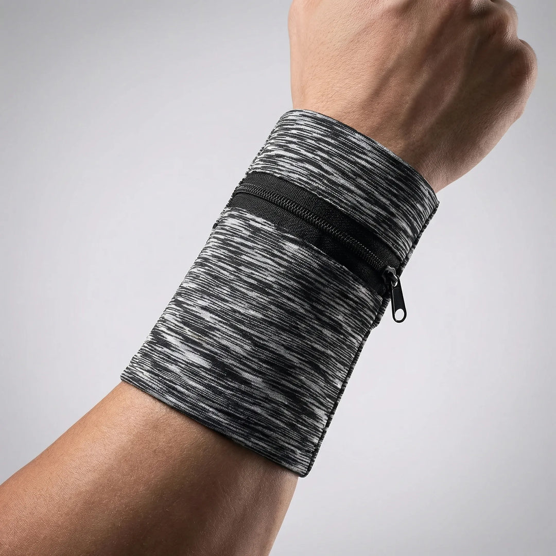 Funktionelle Handgelenktasche mit Reißverschluss für Läufer, Radfahrer & Fitness-Enthusiasten.