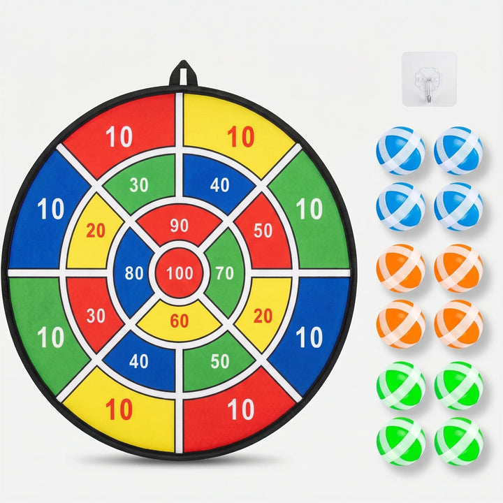 Interaktives Klettverschluss-Wurfspiel. Fördert Präzision & Spielspaß für Kinderaktivitäten drinnen & draußen.
