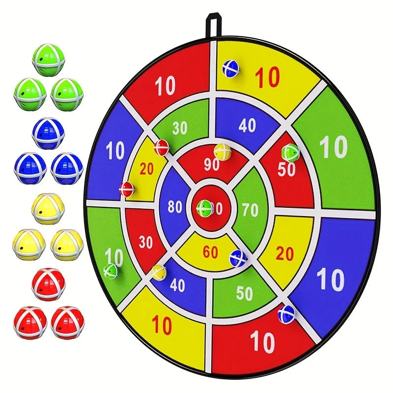 Outdoor & Indoor Klett-Zielscheibe. Robustes Kinderspiel für Geschicklichkeit & Familienfreizeit. Faltbar & leicht.