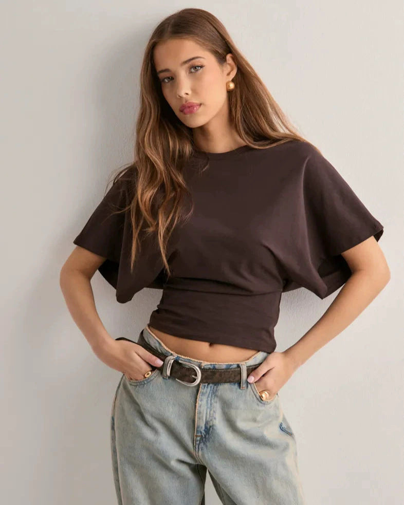 Vielseitiger Damen Rundhals Pullover im lockeren Schnitt, als Basic ideal für jeden Tag und jede Mode.