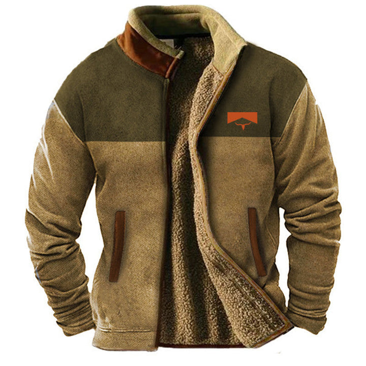 Robuste, warme Herren Fleecejacke für zuverlässigen Kälteschutz. Bequeme Oberbekleidung für Alltag und Wanderungen.