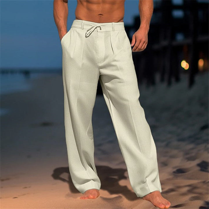 Herren Business Casual Sommerhose mit Gummibund. Moderner, entspannter Stil, atmungsaktiv & sehr bequem.