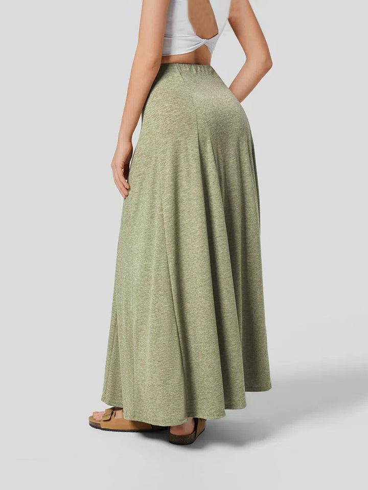 Vielseitiger grüner Damenrock, klassisch & komfortabel, ideal für Büro, Freizeit und elegante Alltagslooks.