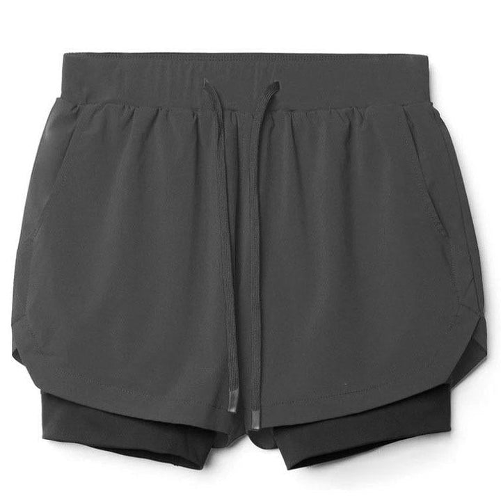 Detailansicht der atmungsaktiven Dynaflex Herren Trainingsshorts, feuchtigkeitsableitend, ideal für Sommer-Sport.