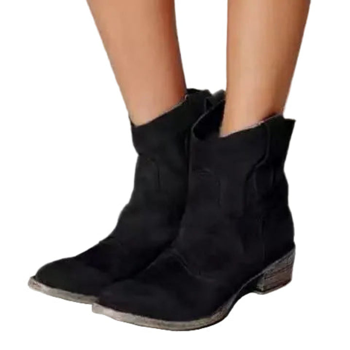Elegante Damenstiefeletten im Western-Stil, ideal für Komfort & modische Looks.
