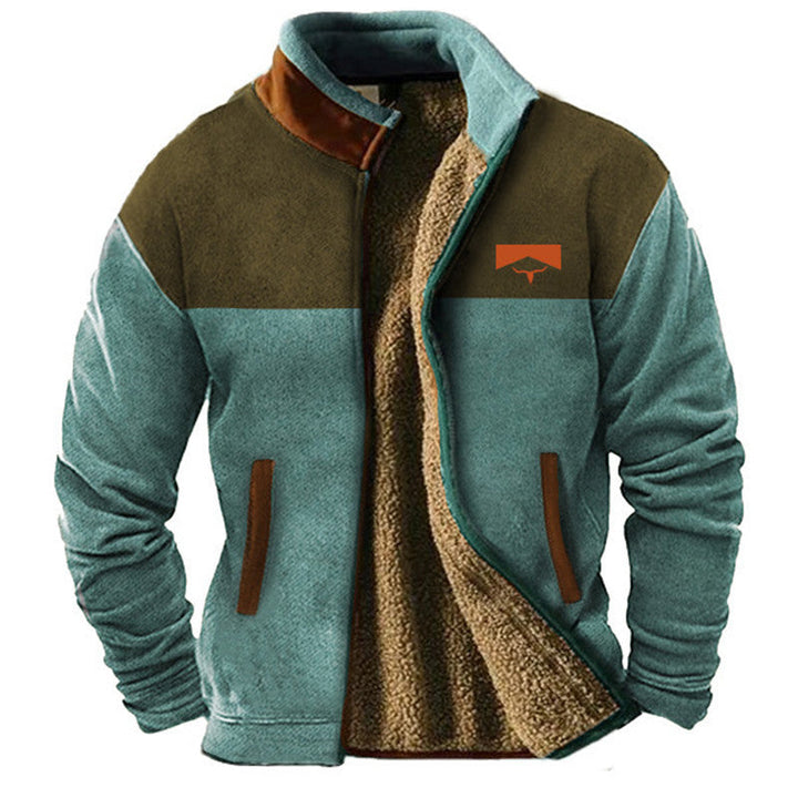 Vielseitige Herren-Outdoorjacke, leicht und warm, für Wanderungen und Freizeit. Robuste Oberbekleidung mit Reißverschluss.