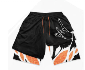 Herren Laufshorts 2-in-1 mit Innenshorts, atmungsaktiv & schnelltrocknend für Running & Sport.