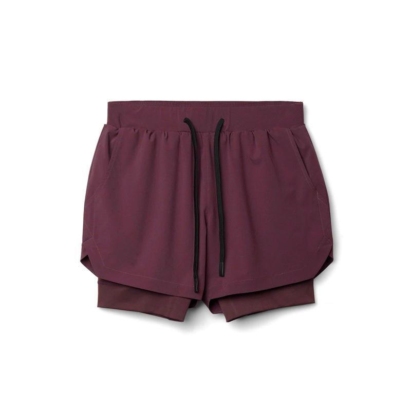 Blaue Herren Dynaflex Doppellagige Fitnessshorts für vielseitiges Training & hohen Tragekomfort im Frühling.