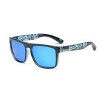 Black Frame / Ice Blue Pattern / Blue Mirror Lens