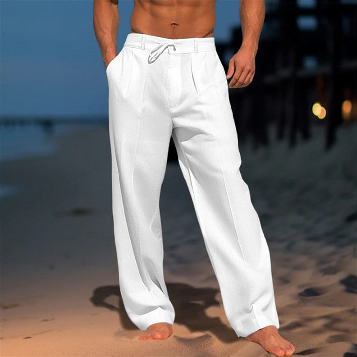 Bequeme Herren Sommerhose mit Gummibund, atmungsaktiv & leicht für entspannte Tage oder Casual Chic.