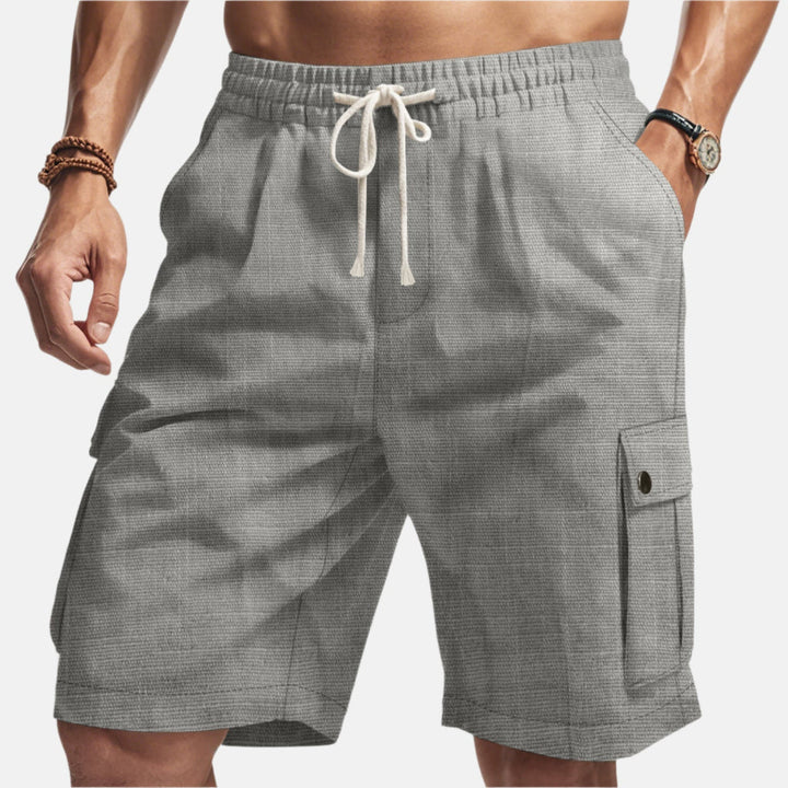 Bequeme Herren Sommerstrandshorts in Relaxed Fit mit Kordelzug, ideal für Freizeit, Urlaub und Strand.
