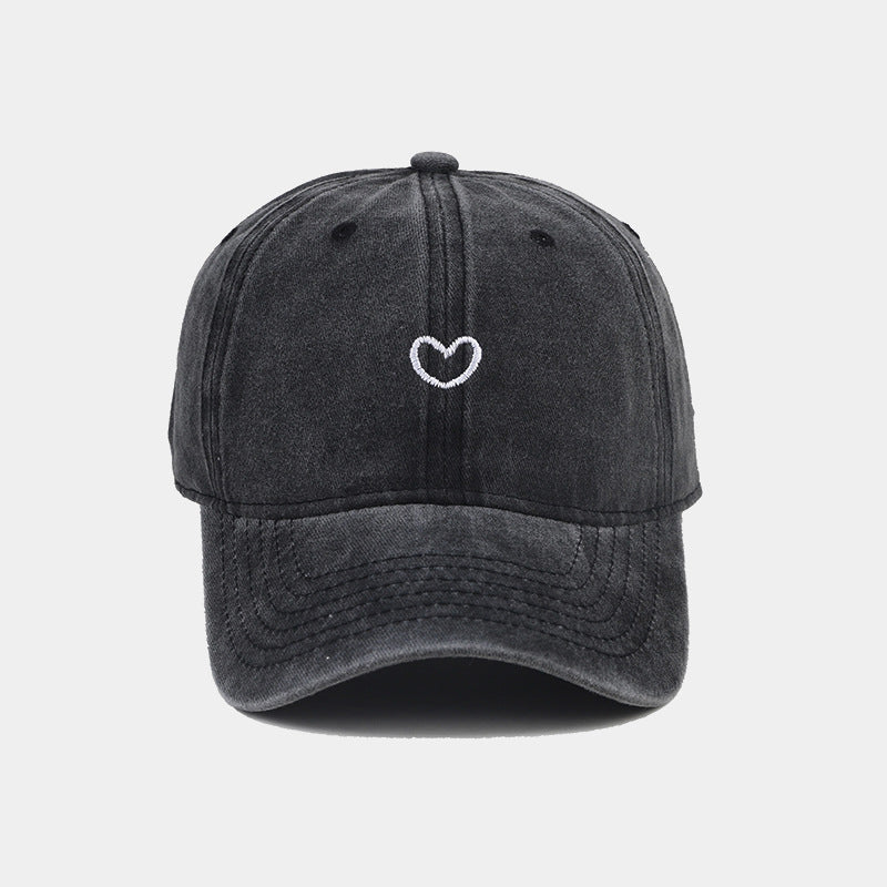 Vintage-Stil Damen Baseballkappe mit Öffnung für Pferdeschwanz, Washed-Look.