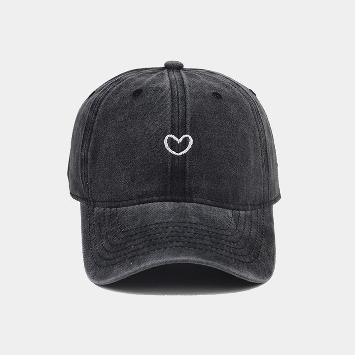 Vintage-Stil Damen Baseballkappe mit Öffnung für Pferdeschwanz, Washed-Look.
