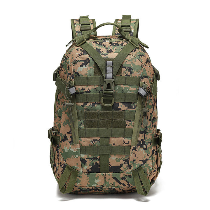 Robuster 40 Liter Laptop-Rucksack, taktisches Design, Schwarz, für Schule & Büro.