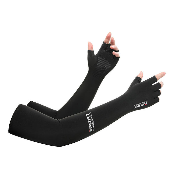 Kompressions-Kühlärmel mit Zwei-Finger-Design, UV-Schutz & Grip für Outdoor-Aktivitäten.