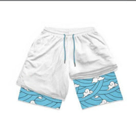 Schnelltrocknende Herren Trainingsshorts für Running & Fitness, atmungsaktive 2-in-1 Shorts.