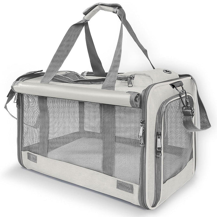 Geräumige weiche Hundetransportbox mit guter Belüftung, perfekt für sichere Reisen.