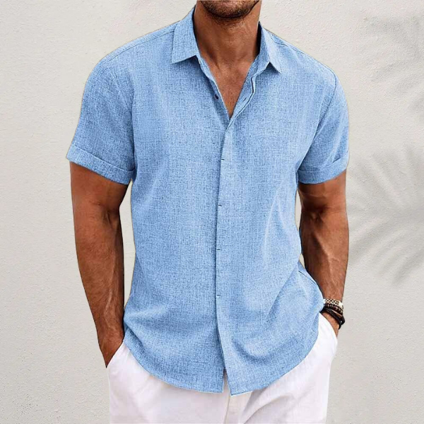 Herren-Langarmhemd mit Knopfleiste, ideal für casual und smart casual Looks. Stilvoll und komfortabel.
