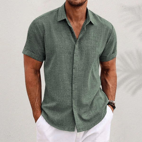 Bequemes Herren Kurzarmhemd, leichtgewichtig & atmungsaktiv. Perfekt für Smart Casual.