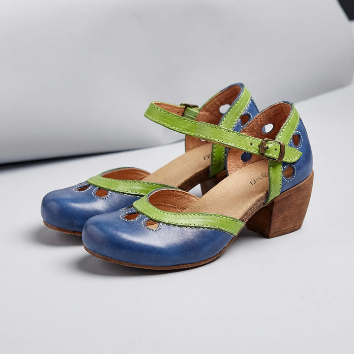 Komfortable Damen Blocksandalen Sophia mit stabilem Absatz. Perfekte Offene Zehensandalen für Alltag und Freizeit.