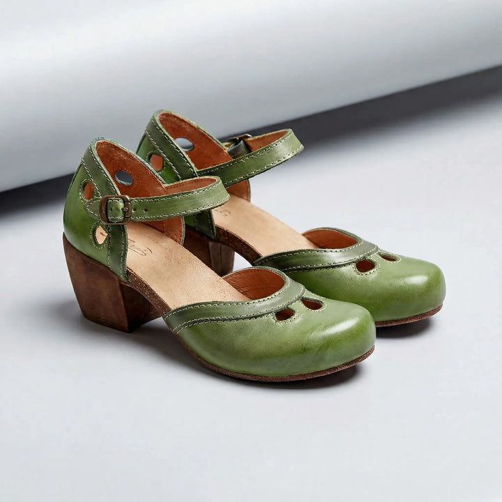 Moderne Damen Offene Blocksandalen Sophia. Bequeme Riemchensandalen mit Blockabsatz, ideal als Freizeitschuh im Sommer.